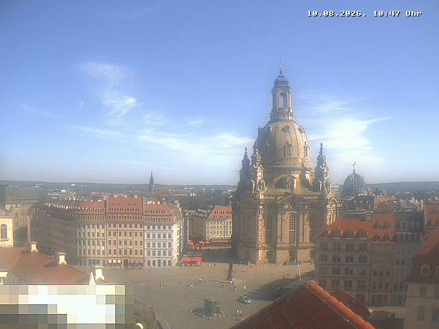 Archiv Foto Webcam Dresden - Frauenkirche und Neumarkt