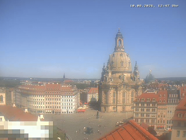 Archiv Foto Webcam Dresden - Frauenkirche und Neumarkt
