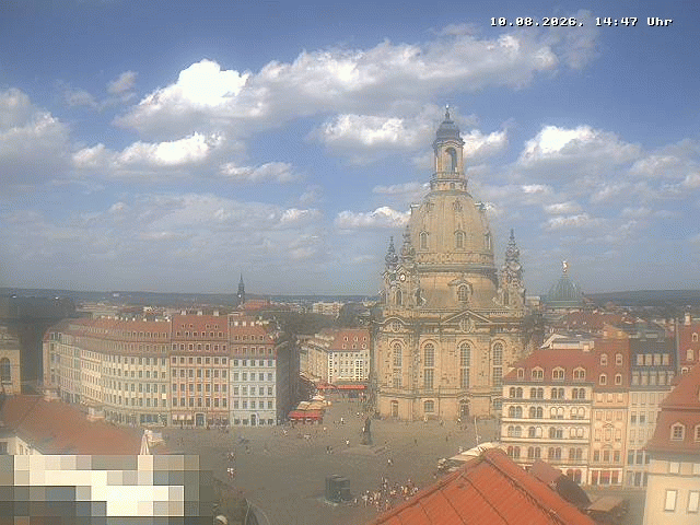 Archiv Foto Webcam Dresden - Frauenkirche und Neumarkt