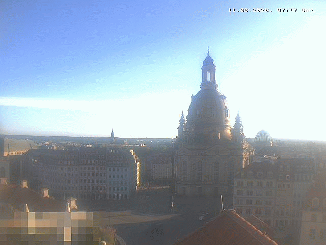 Archived image Webcam Dresden - Frauenkirche and Neumarkt square