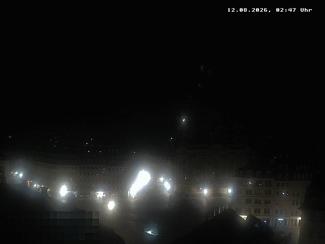 Archived image Webcam Dresden - Frauenkirche and Neumarkt square
