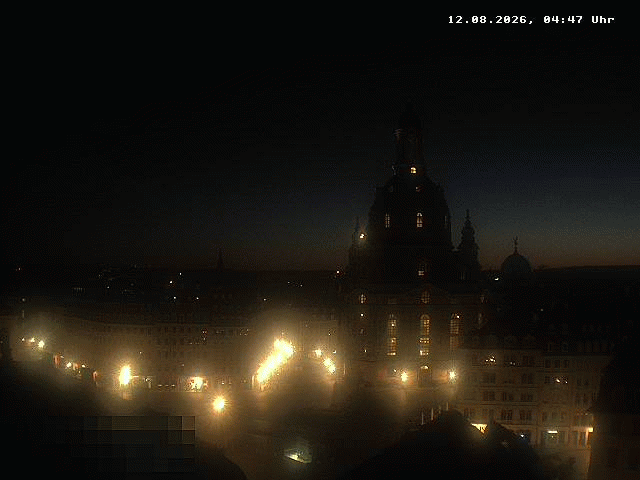 Archived image Webcam Dresden - Frauenkirche and Neumarkt square