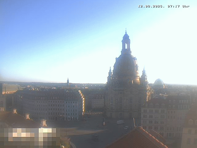 Archiv Foto Webcam Dresden - Frauenkirche und Neumarkt