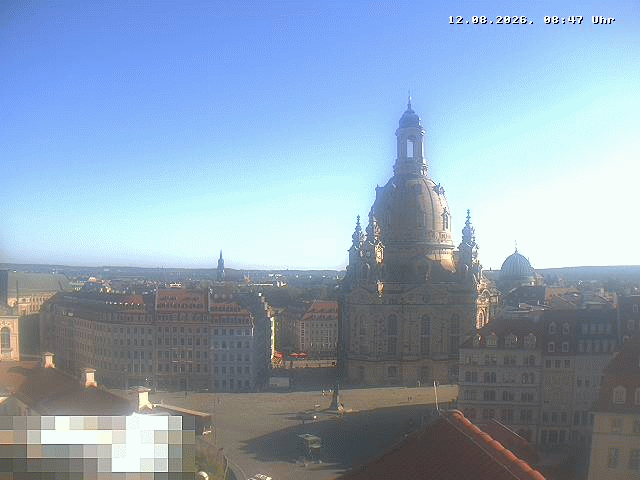Archiv Foto Webcam Dresden - Frauenkirche und Neumarkt