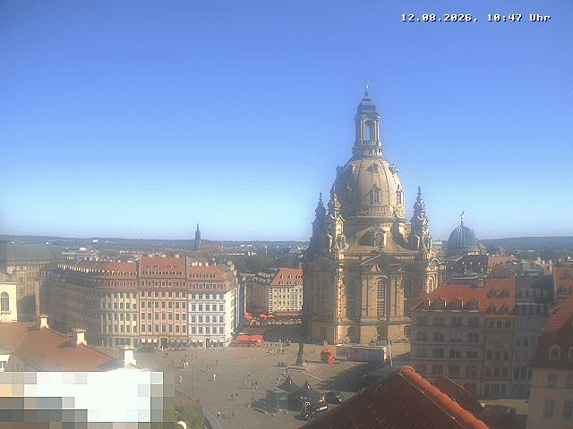 Archiv Foto Webcam Dresden - Frauenkirche und Neumarkt