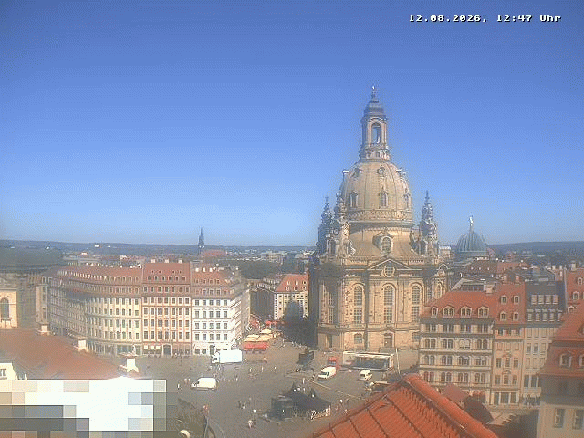 Archiv Foto Webcam Dresden - Frauenkirche und Neumarkt