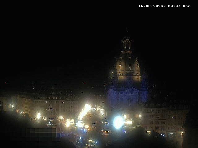 Archiv Foto Webcam Dresden - Frauenkirche und Neumarkt