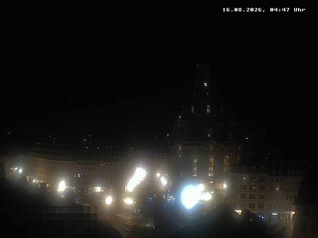 Archiv Foto Webcam Dresden - Frauenkirche und Neumarkt