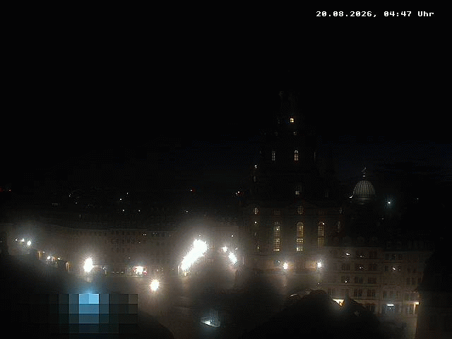 Archived image Webcam Dresden - Frauenkirche and Neumarkt square