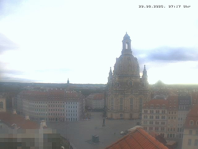 Archived image Webcam Dresden - Frauenkirche and Neumarkt square