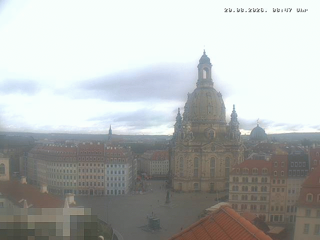 Archived image Webcam Dresden - Frauenkirche and Neumarkt square
