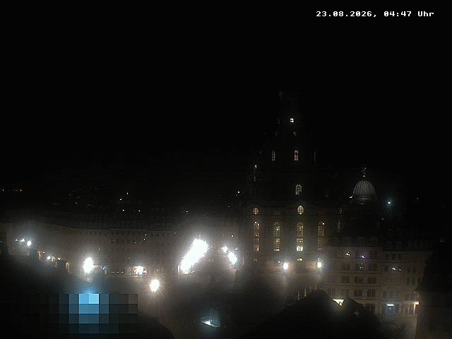 Archiv Foto Webcam Dresden - Frauenkirche und Neumarkt