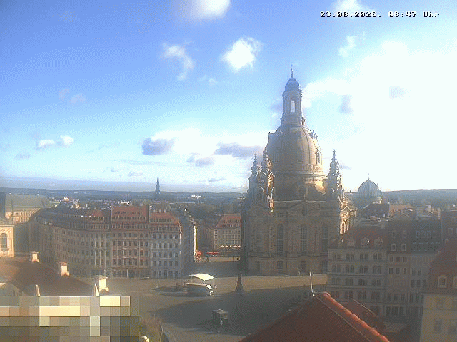 Archiv Foto Webcam Dresden - Frauenkirche und Neumarkt