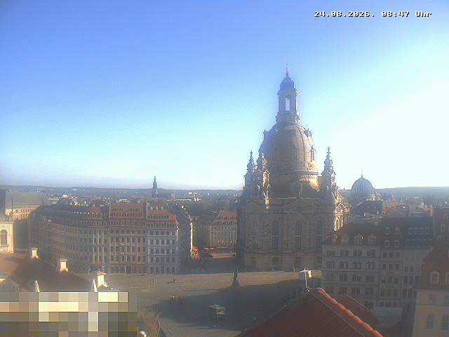 Archiv Foto Webcam Dresden - Frauenkirche und Neumarkt