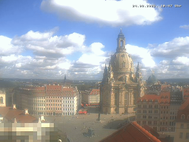 Archiv Foto Webcam Dresden - Frauenkirche und Neumarkt