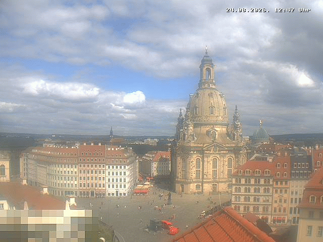 Archiv Foto Webcam Dresden - Frauenkirche und Neumarkt