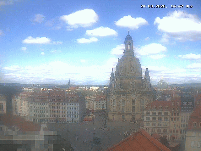 Archiv Foto Webcam Dresden - Frauenkirche und Neumarkt