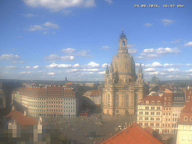 Archiv Foto Webcam Dresden - Frauenkirche und Neumarkt
