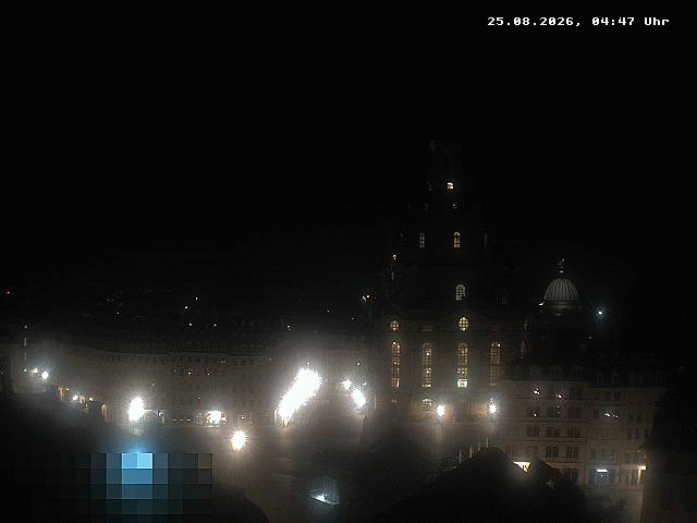 Archiv Foto Webcam Dresden - Frauenkirche und Neumarkt