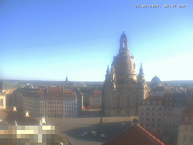 Archiv Foto Webcam Dresden - Frauenkirche und Neumarkt