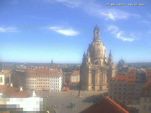 Archiv Foto Webcam Dresden - Frauenkirche und Neumarkt