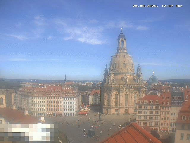 Archiv Foto Webcam Dresden - Frauenkirche und Neumarkt