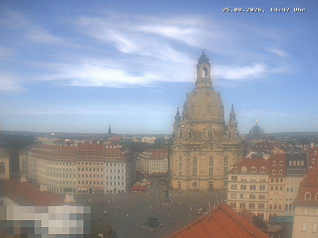 Archiv Foto Webcam Dresden - Frauenkirche und Neumarkt