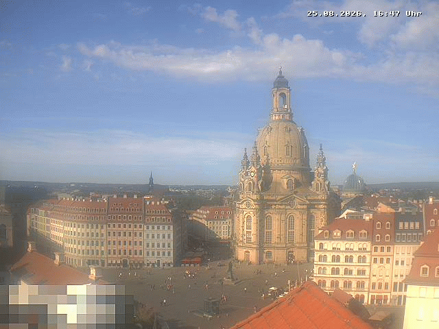 Archiv Foto Webcam Dresden - Frauenkirche und Neumarkt