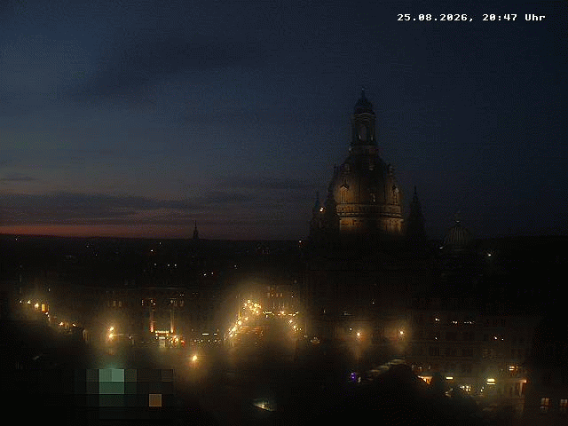 Archived image Webcam Dresden - Frauenkirche and Neumarkt square