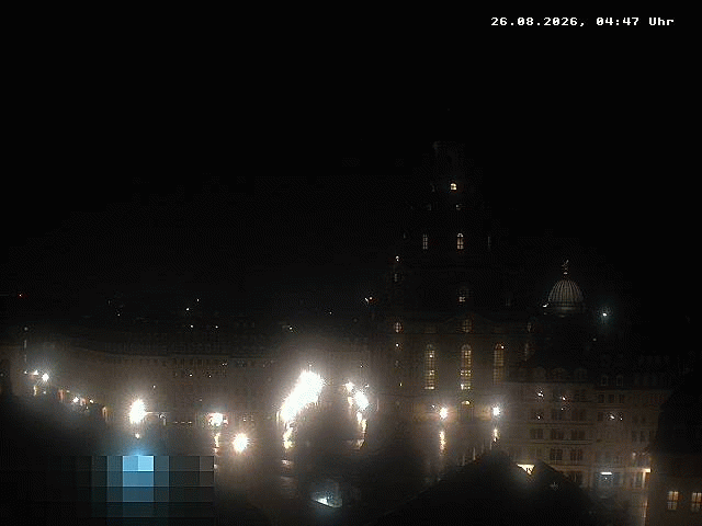 Archiv Foto Webcam Dresden - Frauenkirche und Neumarkt
