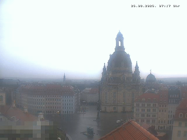 Archiv Foto Webcam Dresden - Frauenkirche und Neumarkt