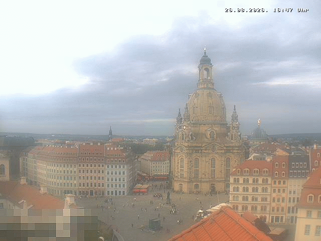 Archiv Foto Webcam Dresden - Frauenkirche und Neumarkt