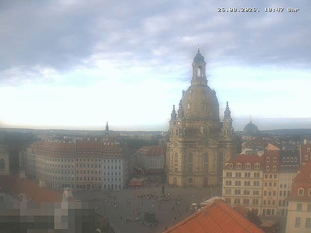 Archiv Foto Webcam Dresden - Frauenkirche und Neumarkt