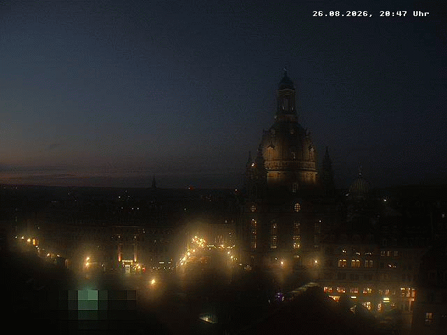 Archiv Foto Webcam Dresden - Frauenkirche und Neumarkt