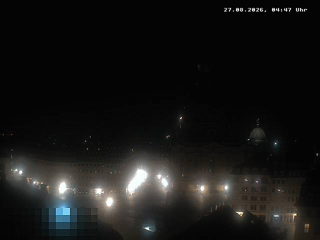 Archived image Webcam Dresden - Frauenkirche and Neumarkt square