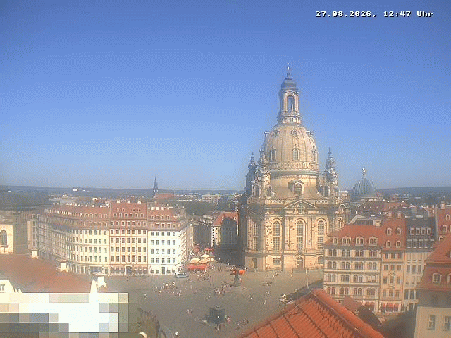 Archived image Webcam Dresden - Frauenkirche and Neumarkt square