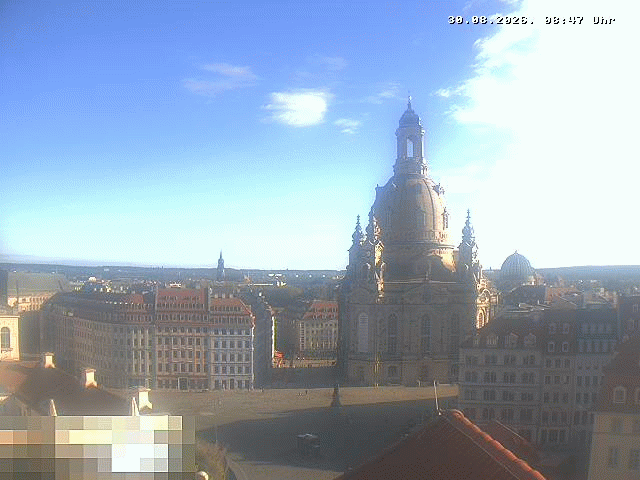 Archived image Webcam Dresden - Frauenkirche and Neumarkt square