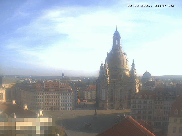 Archiv Foto Webcam Dresden - Frauenkirche und Neumarkt