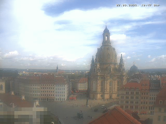 Archiv Foto Webcam Dresden - Frauenkirche und Neumarkt