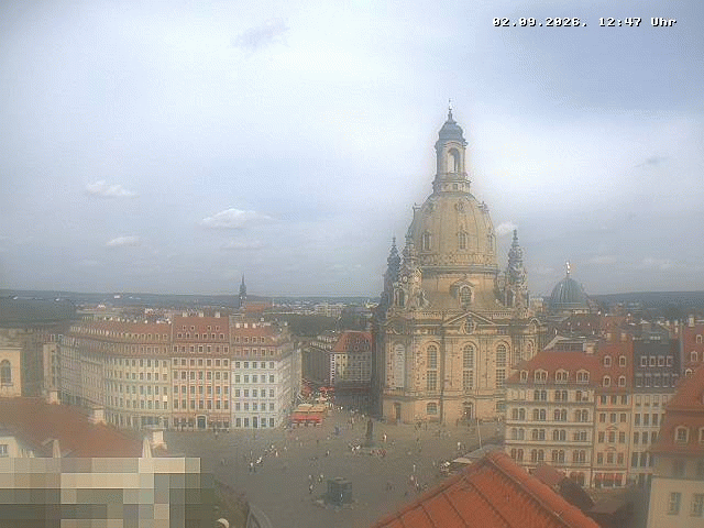 Archiv Foto Webcam Dresden - Frauenkirche und Neumarkt