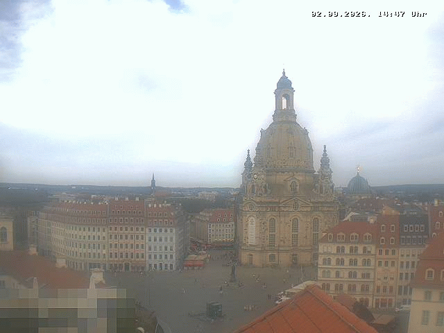 Archiv Foto Webcam Dresden - Frauenkirche und Neumarkt