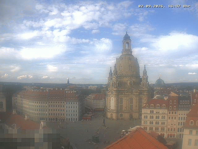 Archiv Foto Webcam Dresden - Frauenkirche und Neumarkt