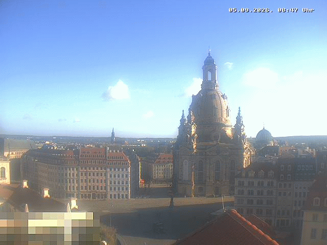 Archiv Foto Webcam Dresden - Frauenkirche und Neumarkt