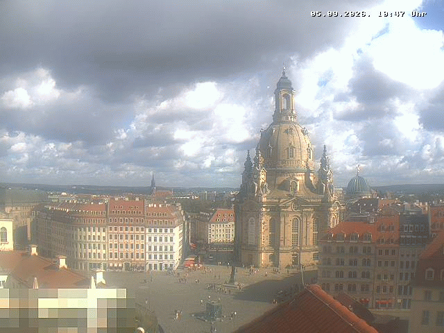 Archiv Foto Webcam Dresden - Frauenkirche und Neumarkt