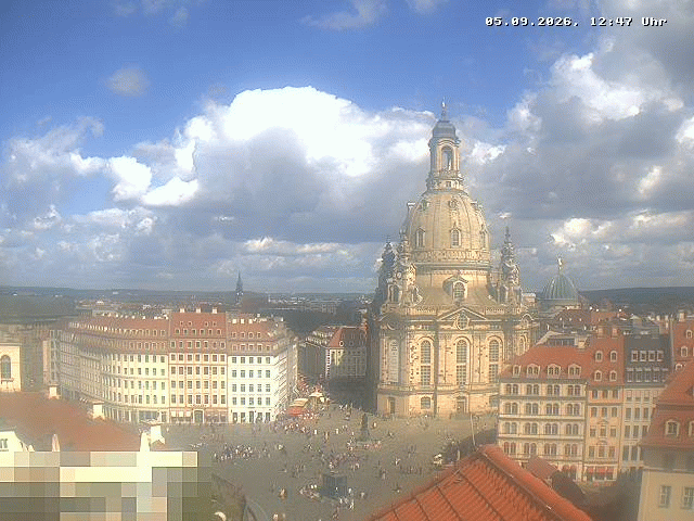 Archiv Foto Webcam Dresden - Frauenkirche und Neumarkt