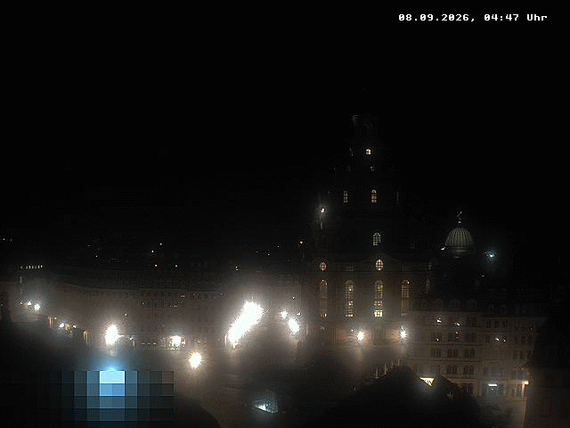Archiv Foto Webcam Dresden - Frauenkirche und Neumarkt