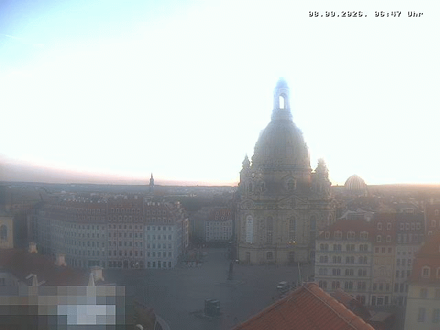 Archiv Foto Webcam Dresden - Frauenkirche und Neumarkt