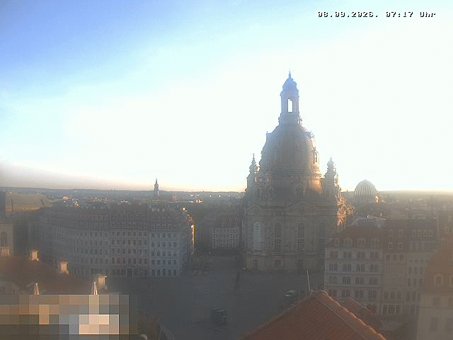 Archiv Foto Webcam Dresden - Frauenkirche und Neumarkt
