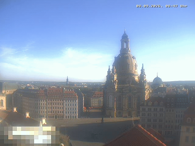 Archiv Foto Webcam Dresden - Frauenkirche und Neumarkt