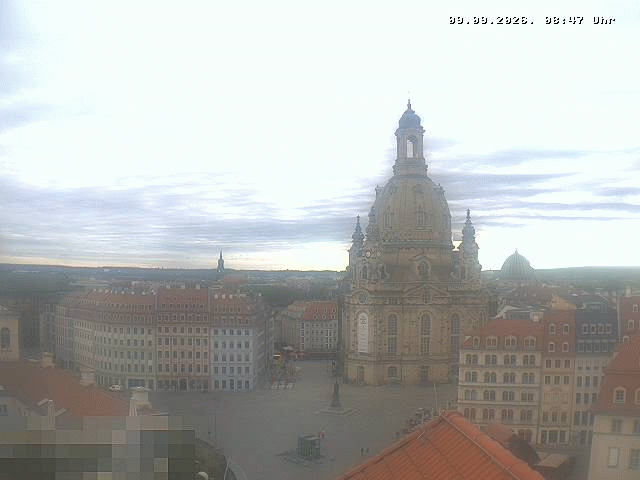Archiv Foto Webcam Dresden - Frauenkirche und Neumarkt